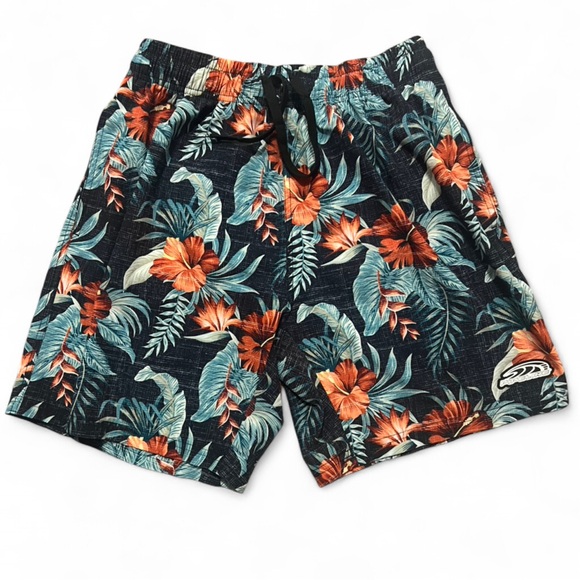 Pipeline Floral Tropical Print Swim Trunks - XL - Picture 2 of 8